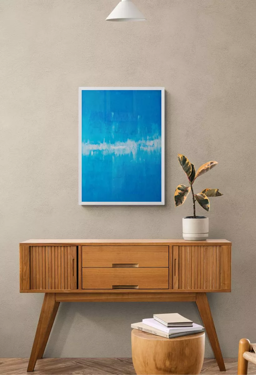 Blues Reflection Blues Reflection Textured Wall Art by lieon