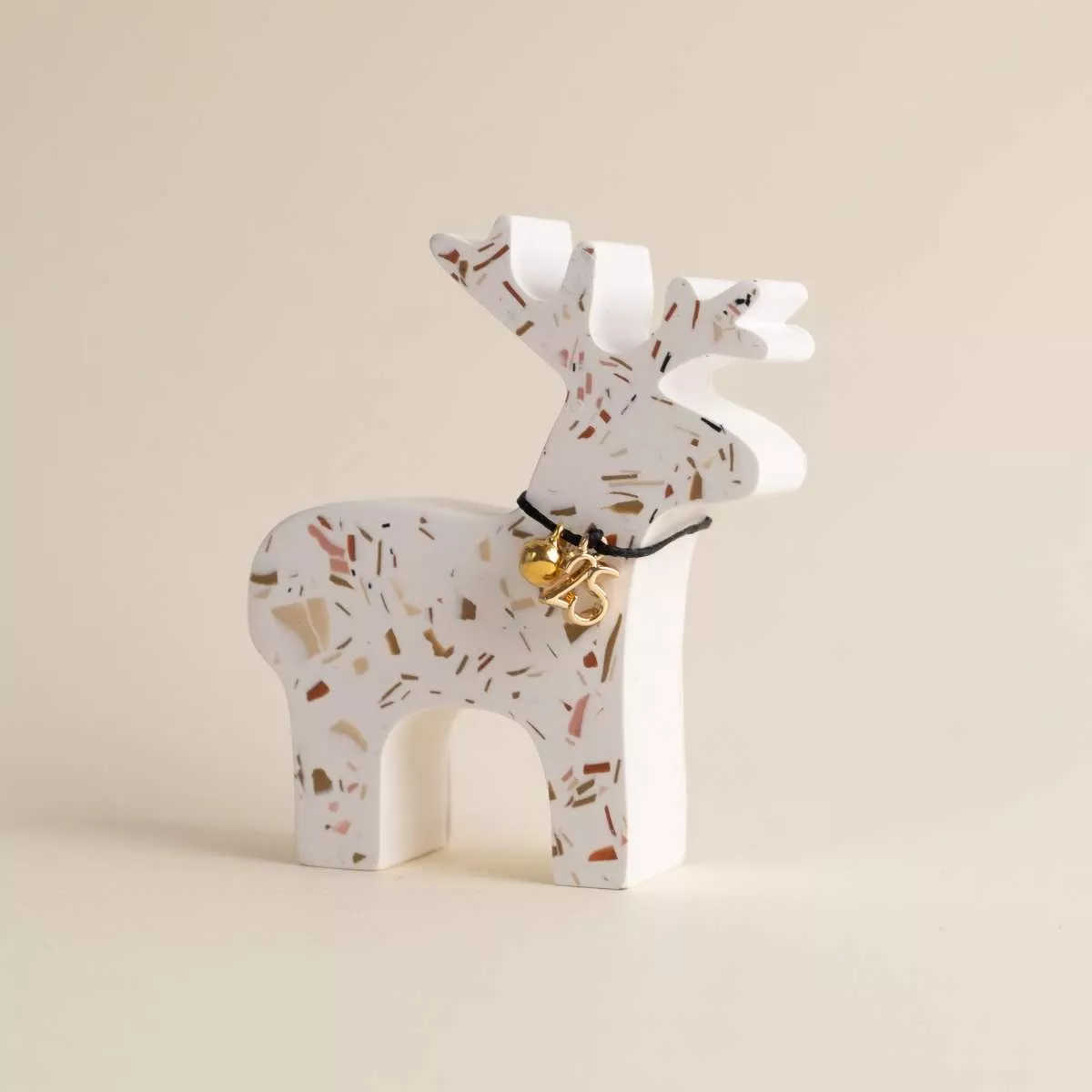 Terrazzo Reindeer Lucky Charm Terrazzo Reindeer Lucky Charm Χειροποίητη Κατασκευή λήιον